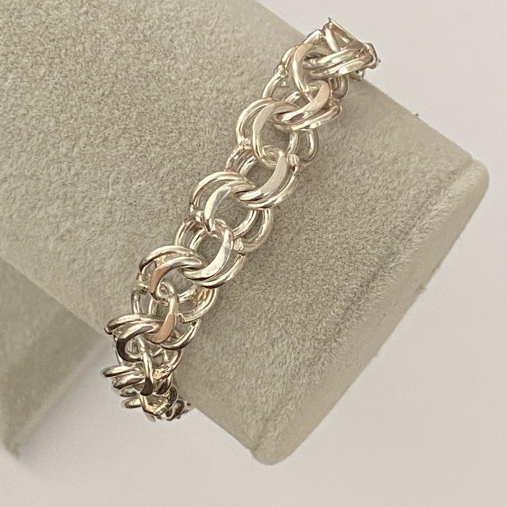 925 silver 10mm 8” handmade bracelet Unisex